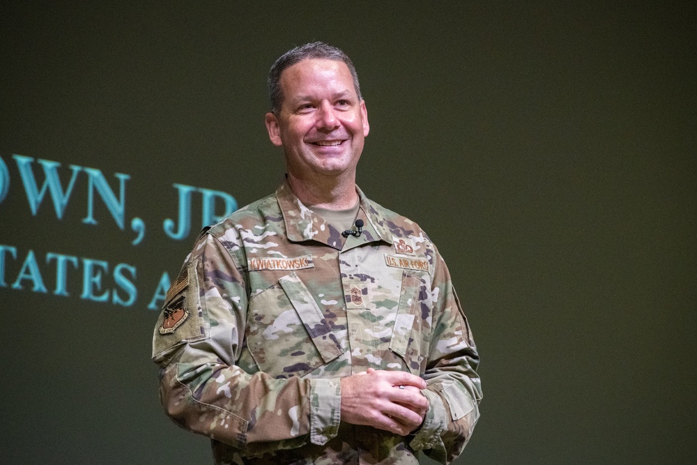 CMSgt Randy Kwiatkowski at the Chief Orientation Symposium