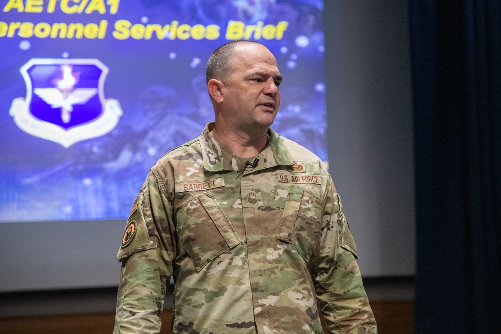 CMSgt Jason Sarrett at the Chief Orientation Symposium