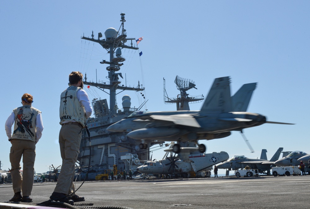 The Harry S. Truman Carrier Strike Group is on a scheduled deployment in the U.S. Sixth Fleet area of operations in support of naval operations to maintain maritime stability and security.