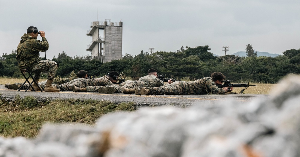 US Marines compete in the Marine Corps Marksmanship Competition Far East