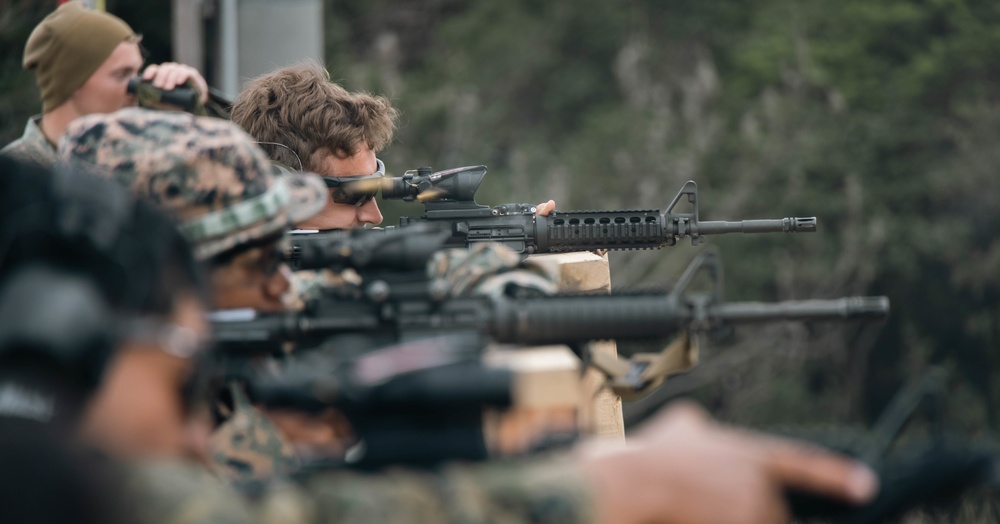 US Marines compete in the Marine Corps Marksmanship Competition Far East