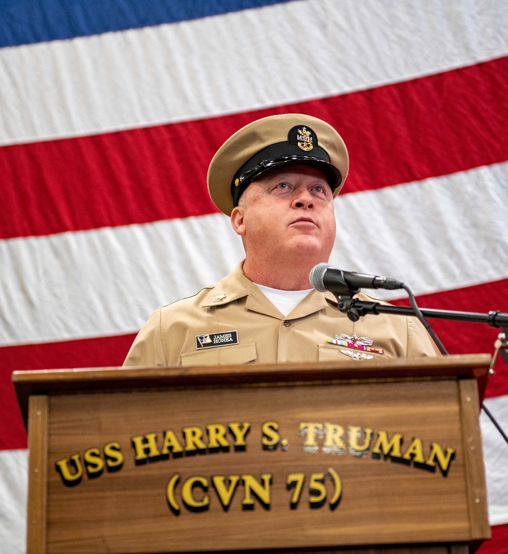 Truman is the flagship of the Harry S. Truman Carrier Strike Group and is currently in port aboard Naval Station Norfolk.