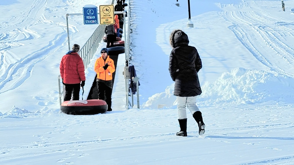 Guests enjoy snow-tubing at Fort McCoy's Whitetail Ridge Ski Area