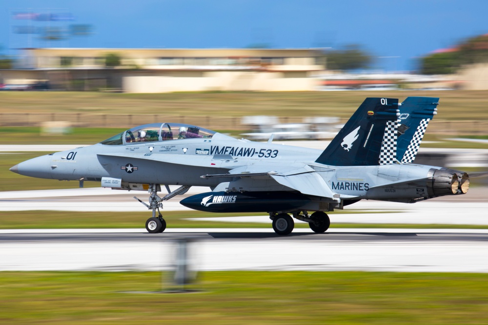 Hawks take to the skies from Guam