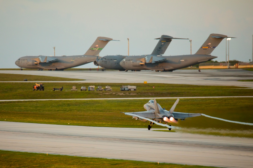 Hawks take to the skies from Guam