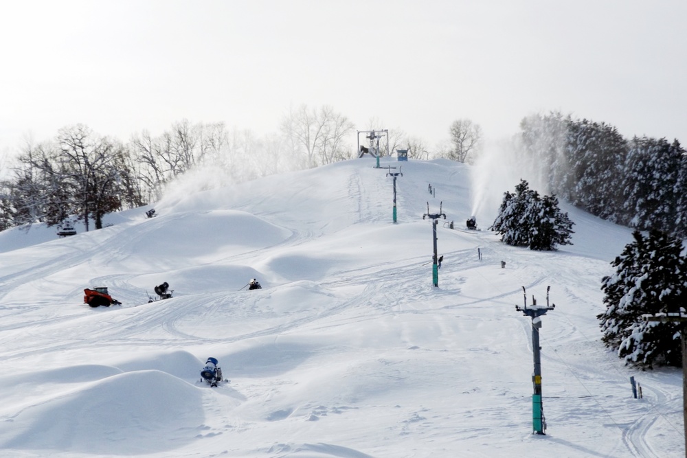 Snowmaking at Fort McCoy's Whitetail Ridge Ski Area