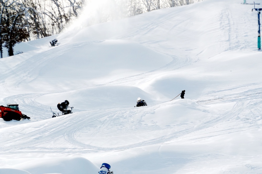 Snowmaking at Fort McCoy's Whitetail Ridge Ski Area