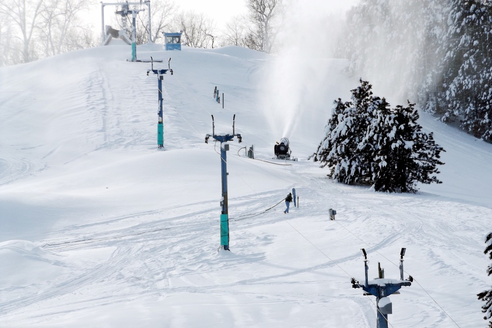 Snowmaking at Fort McCoy's Whitetail Ridge Ski Area