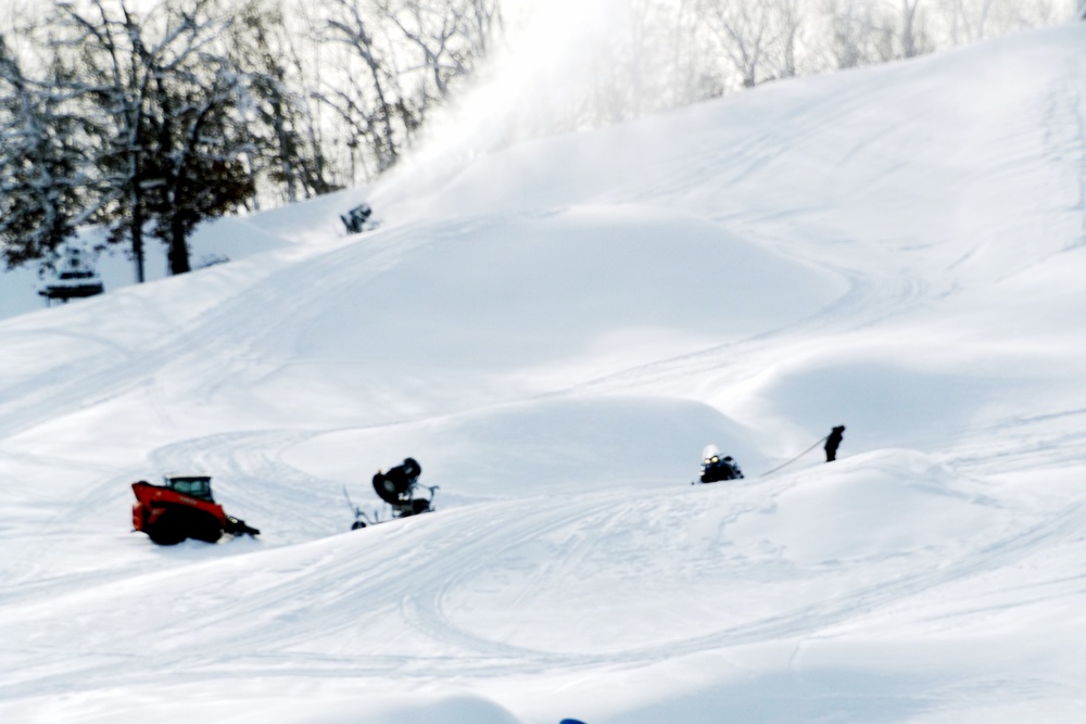Snowmaking at Fort McCoy's Whitetail Ridge Ski Area