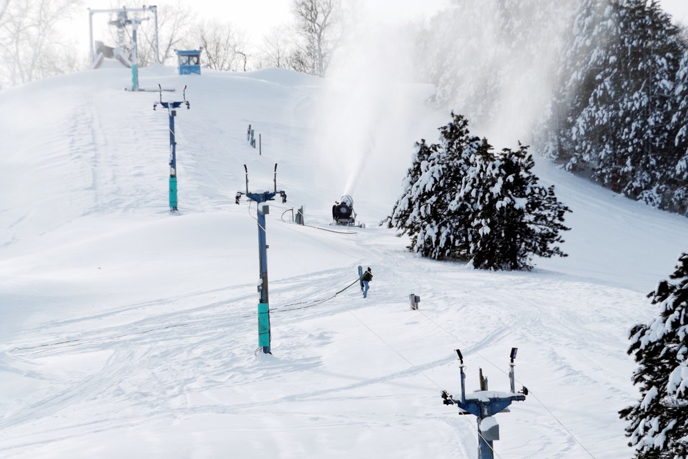 Snowmaking at Fort McCoy's Whitetail Ridge Ski Area
