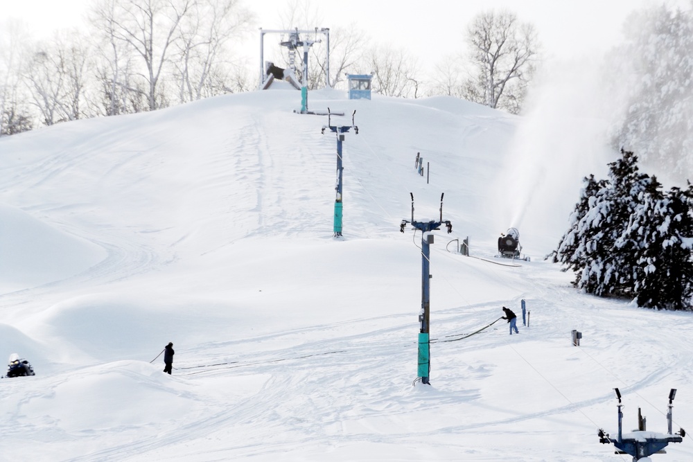 Snowmaking at Fort McCoy's Whitetail Ridge Ski Area