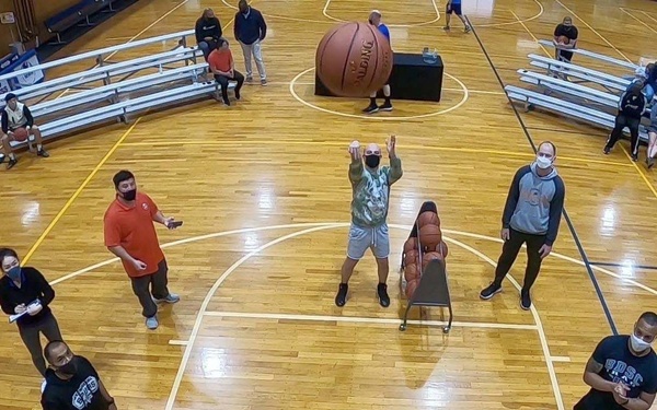 Free-throw competition held at Camp Zama's Yano Fitness Center