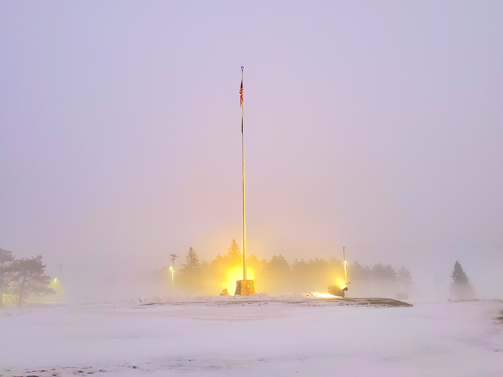 American Flag and Fort McCoy