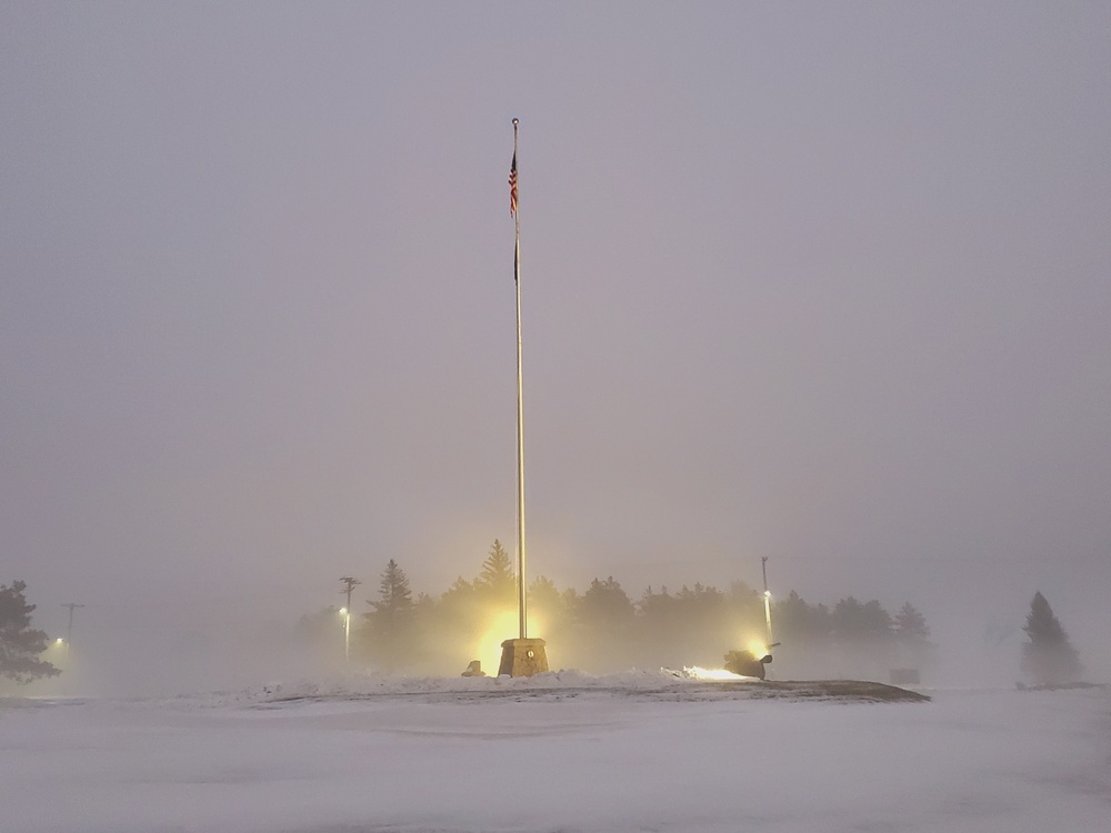 American Flag and Fort McCoy