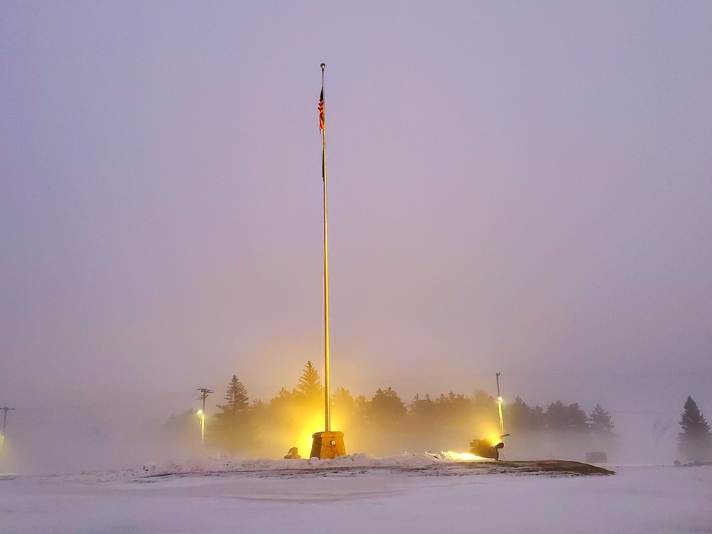 American Flag and Fort McCoy