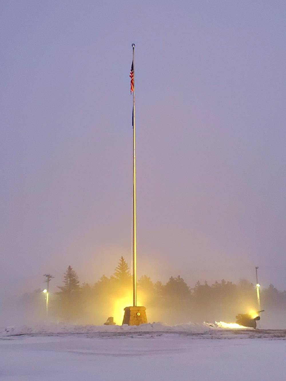 American Flag and Fort McCoy