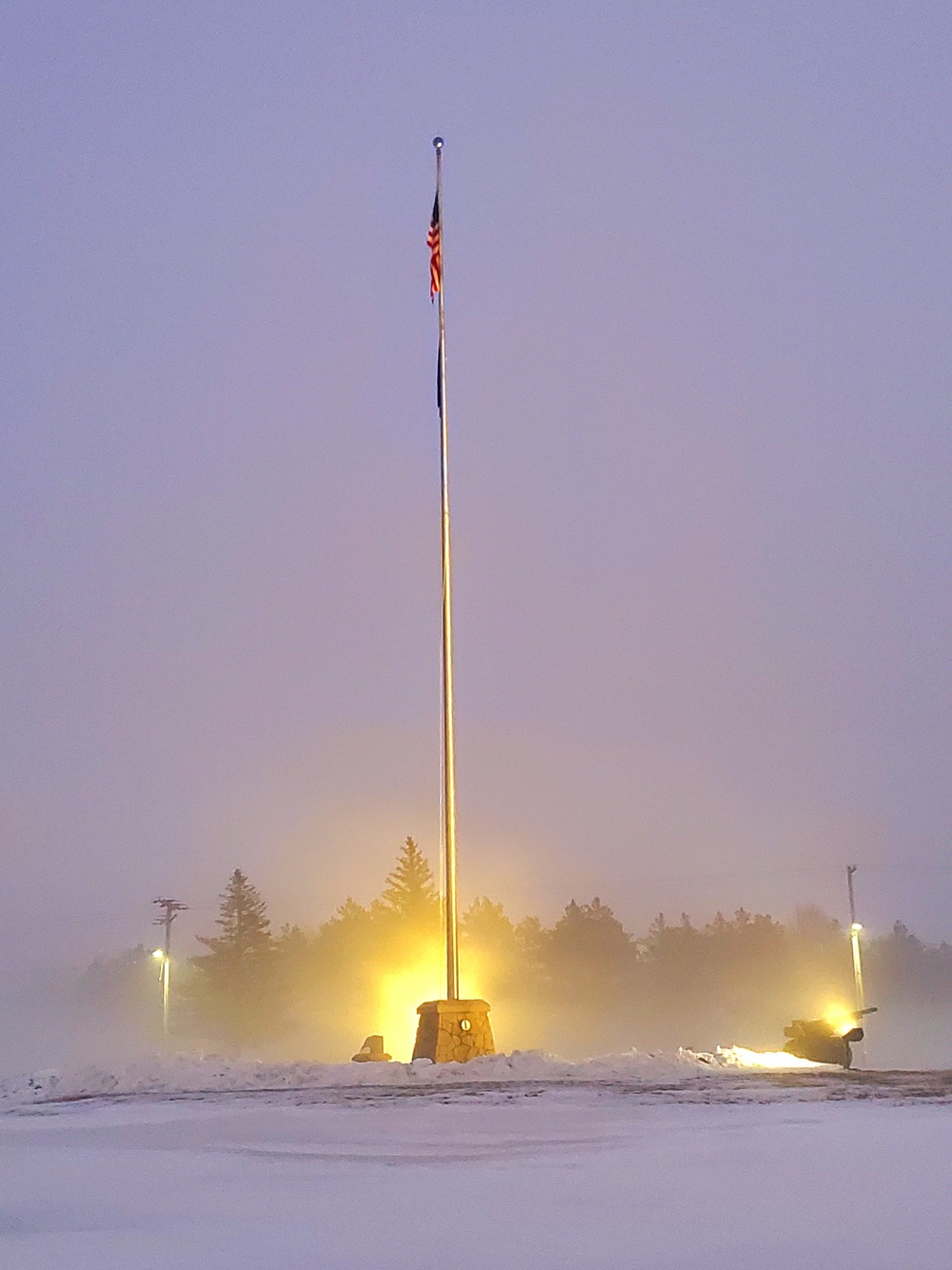 American Flag and Fort McCoy