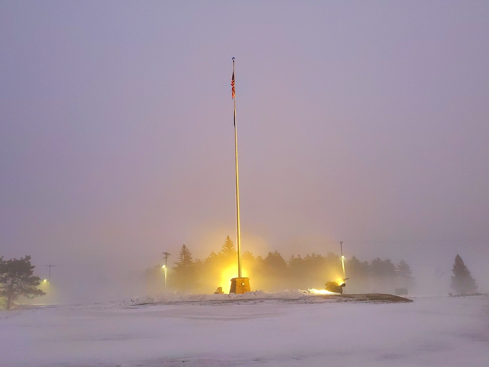 American Flag and Fort McCoy