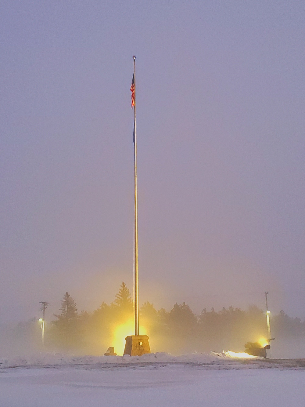 American Flag and Fort McCoy