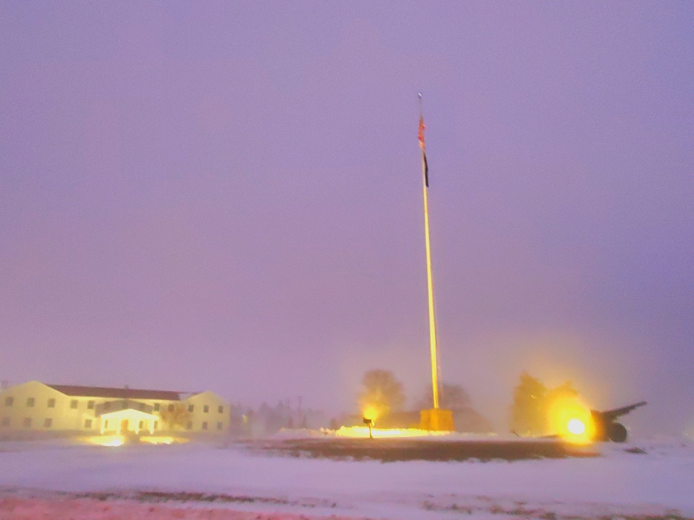 American Flag and Fort McCoy