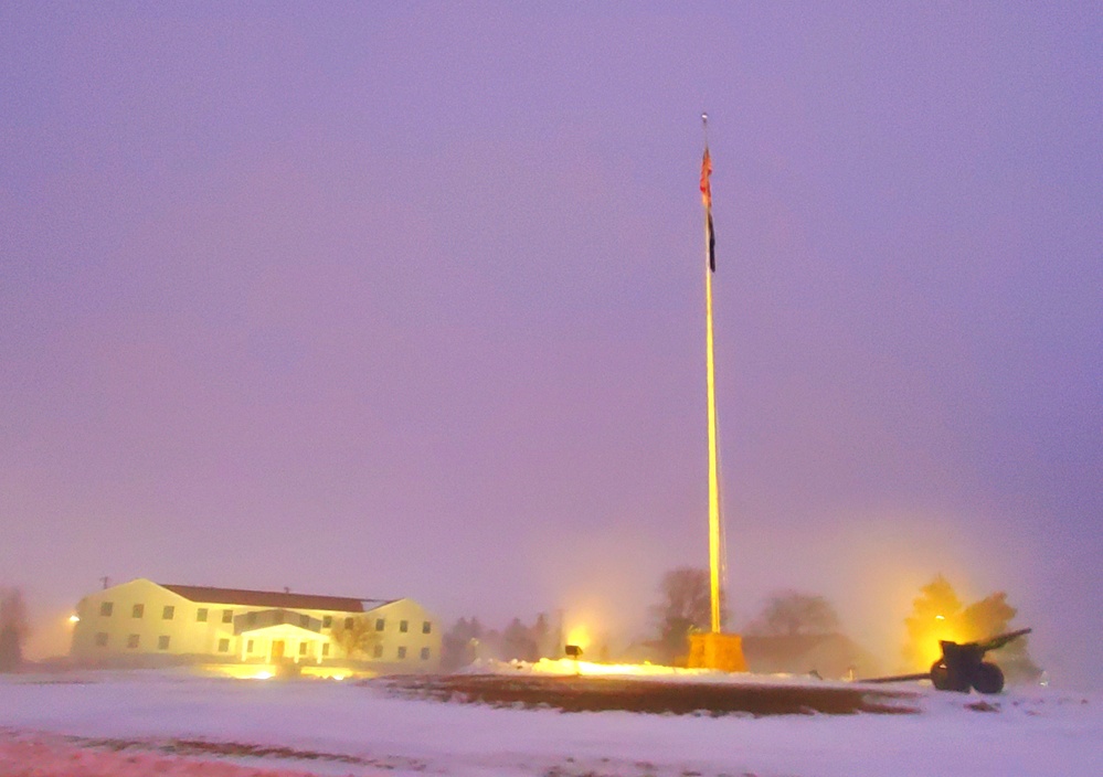 American Flag and Fort McCoy