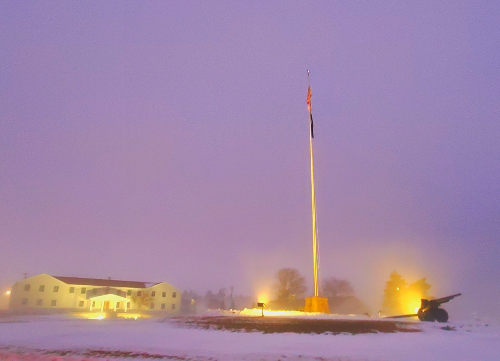 American Flag and Fort McCoy