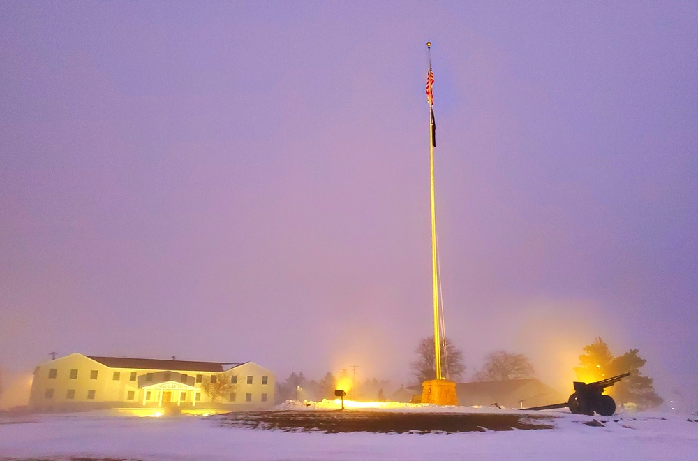 American Flag and Fort McCoy