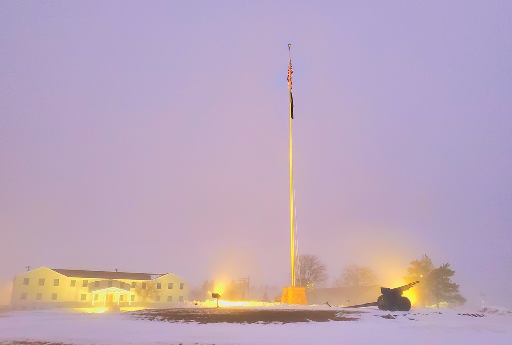 American Flag and Fort McCoy