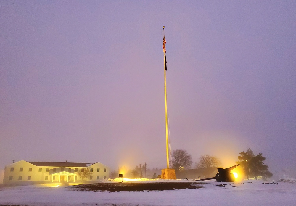 American Flag and Fort McCoy