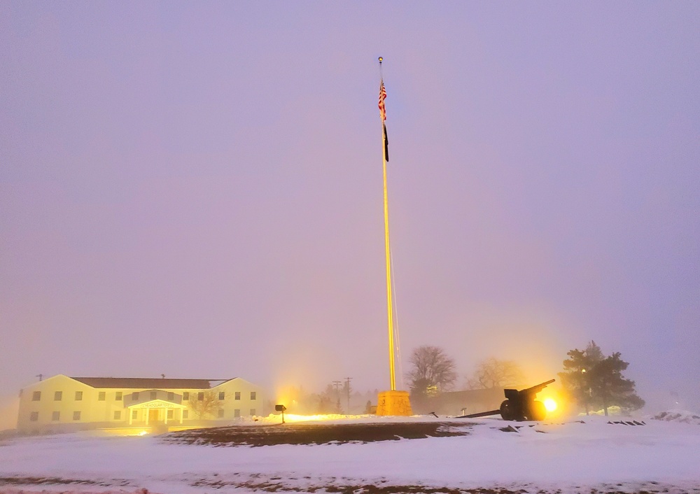 American Flag and Fort McCoy