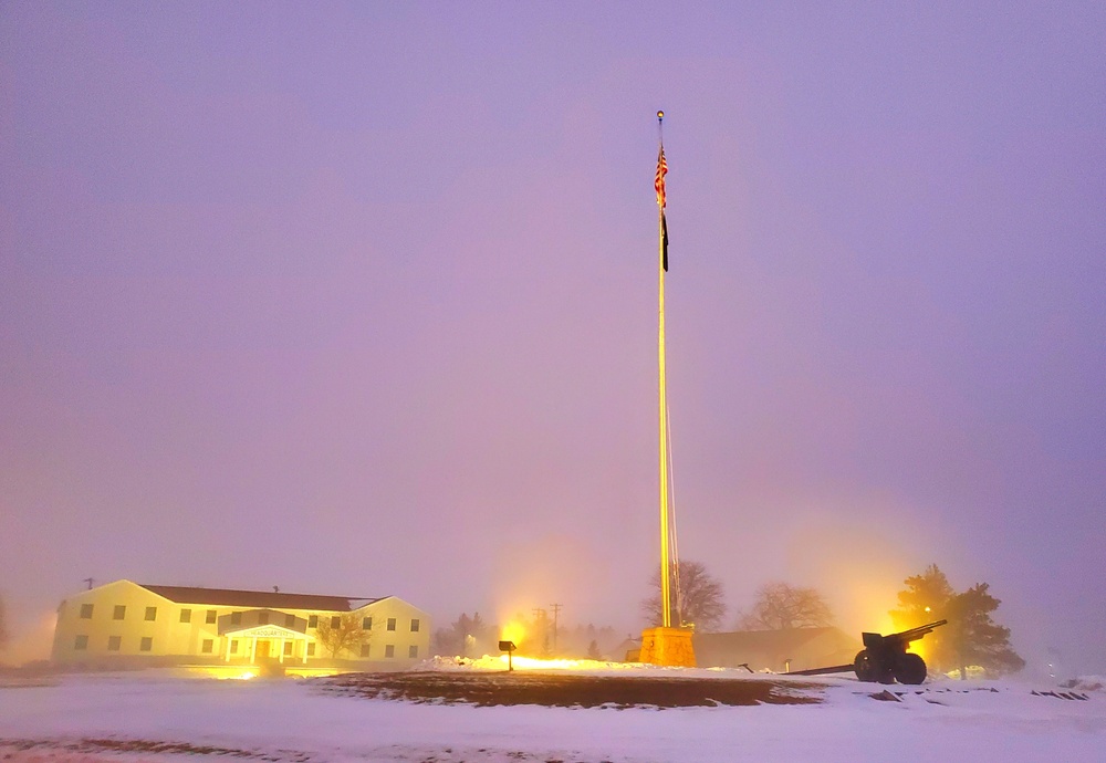 American Flag and Fort McCoy