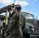 Seabees with Naval Mobile Construction Battalion Four receives  training on the high pressure and large capacity piston concrete pump.