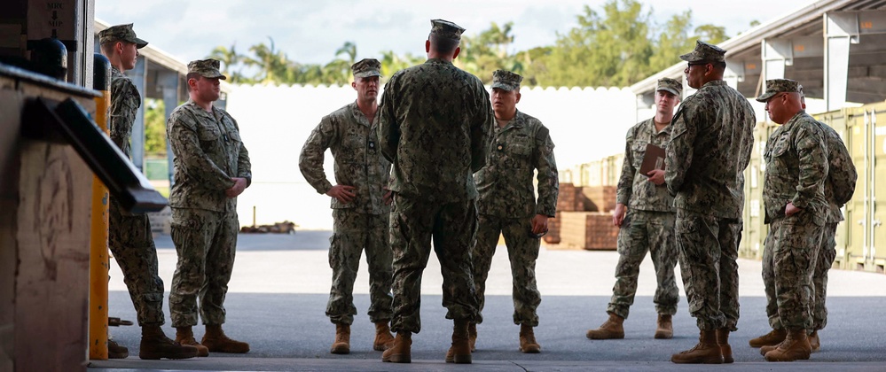 Naval Construction Group One Capt. Michael W. Meno Visits Naval Mobile Construction Battalion Four in Okinawa.