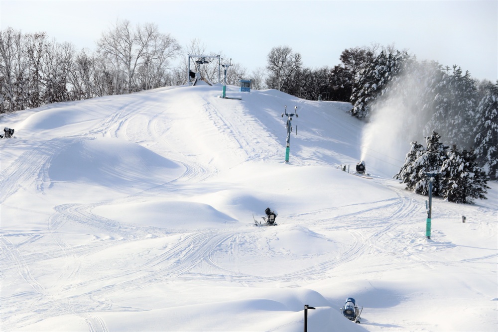 Snowmaking at Fort McCoy's Whitetail Ridge Ski Area