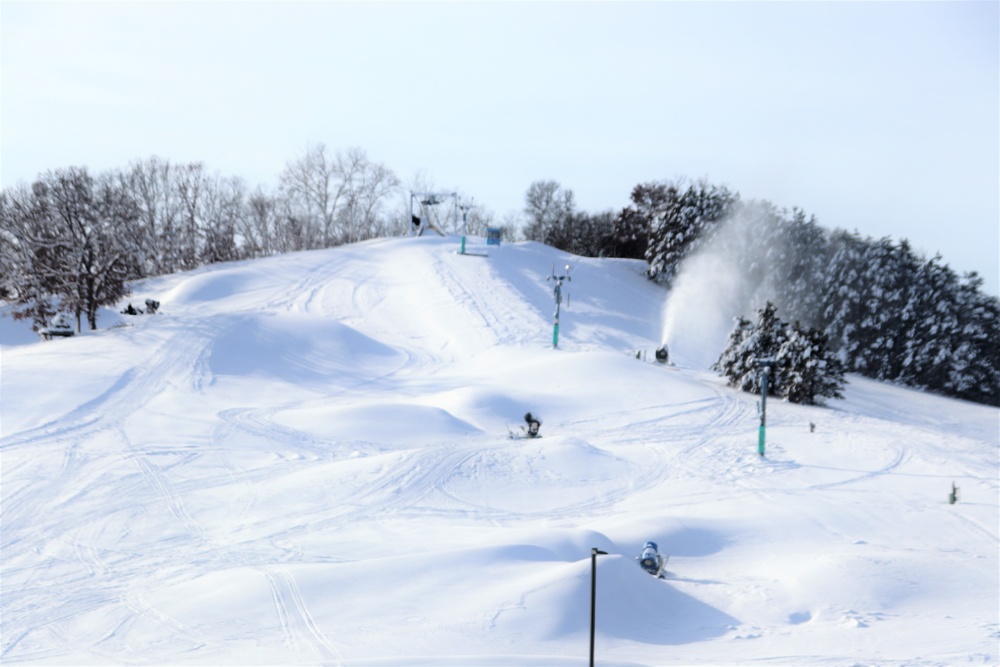 Snowmaking at Fort McCoy's Whitetail Ridge Ski Area