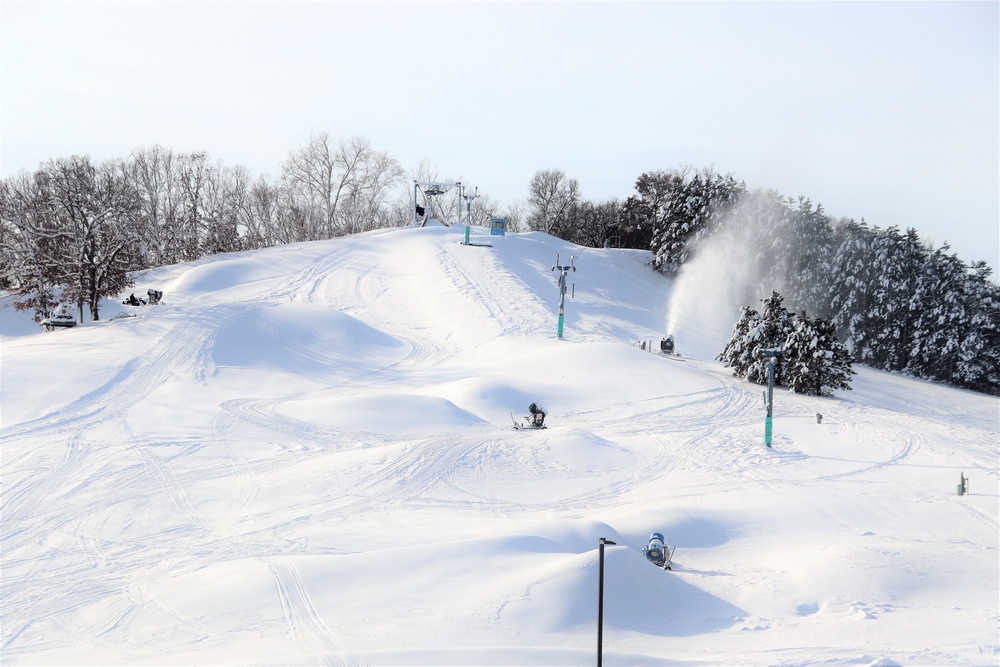 Snowmaking at Fort McCoy's Whitetail Ridge Ski Area