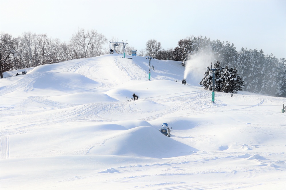 Snowmaking at Fort McCoy's Whitetail Ridge Ski Area
