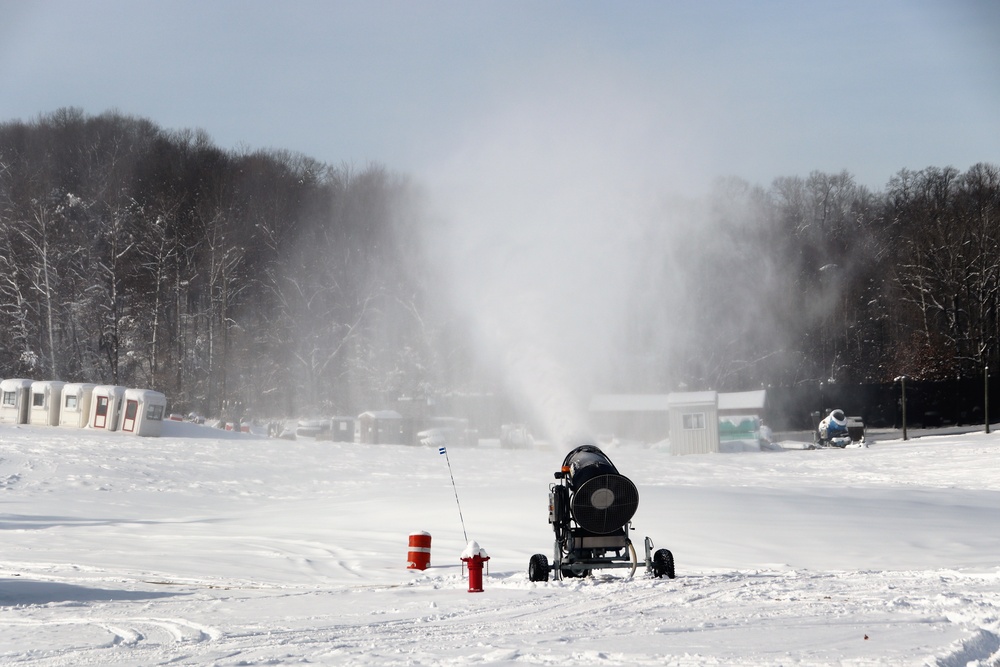 Snowmaking at Fort McCoy's Whitetail Ridge Ski Area