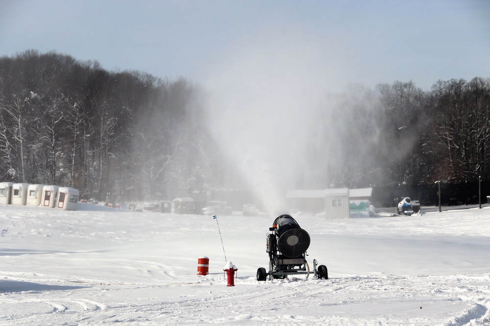 Snowmaking at Fort McCoy's Whitetail Ridge Ski Area