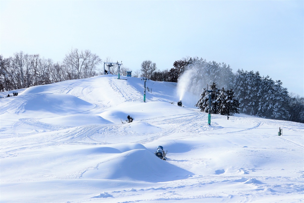 Snowmaking at Fort McCoy's Whitetail Ridge Ski Area