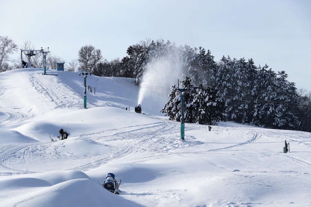 Snowmaking at Fort McCoy's Whitetail Ridge Ski Area