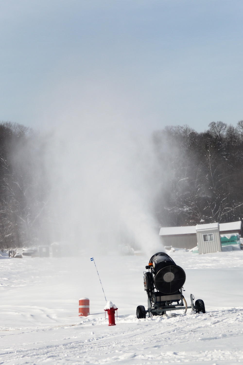 Snowmaking at Fort McCoy's Whitetail Ridge Ski Area