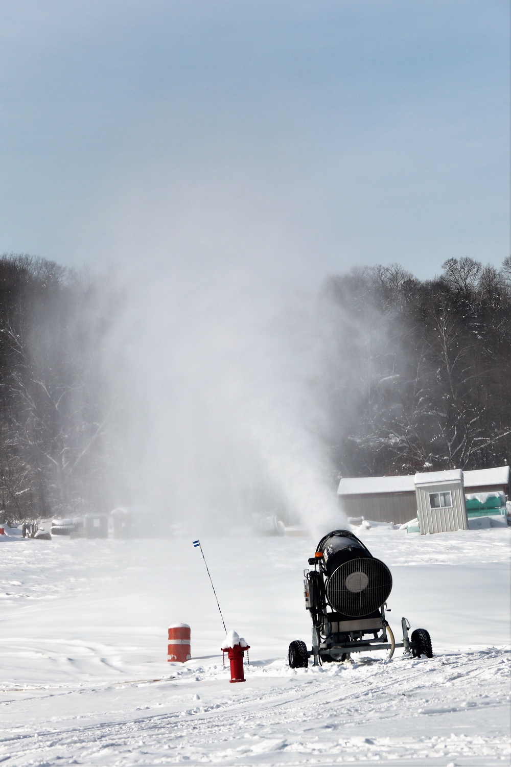 Snowmaking at Fort McCoy's Whitetail Ridge Ski Area