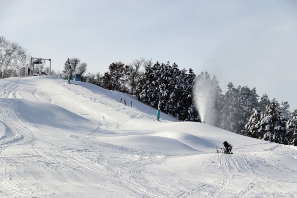 Snowmaking at Fort McCoy's Whitetail Ridge Ski Area