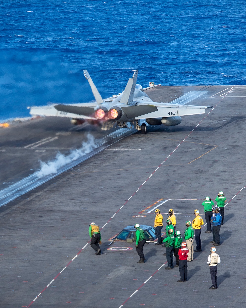 Aircraft Takes Off From Flight Deck