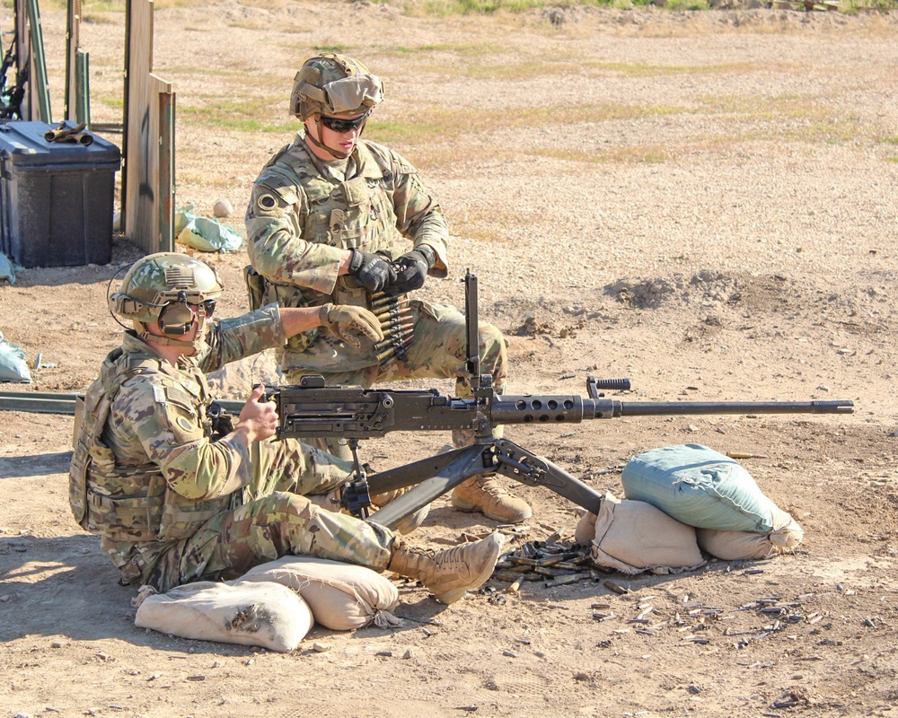 Soldiers of Task Force Viking perform equipment upkeep to maintain lethality