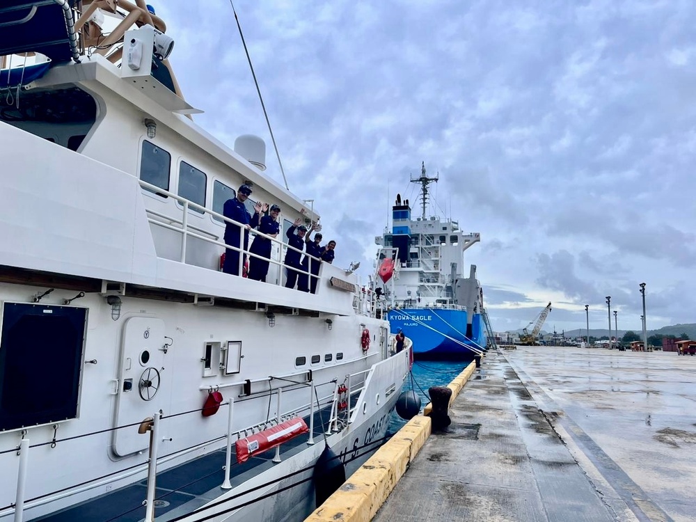 USCGC Oliver Henry (WPC 1140) moored in Saipan