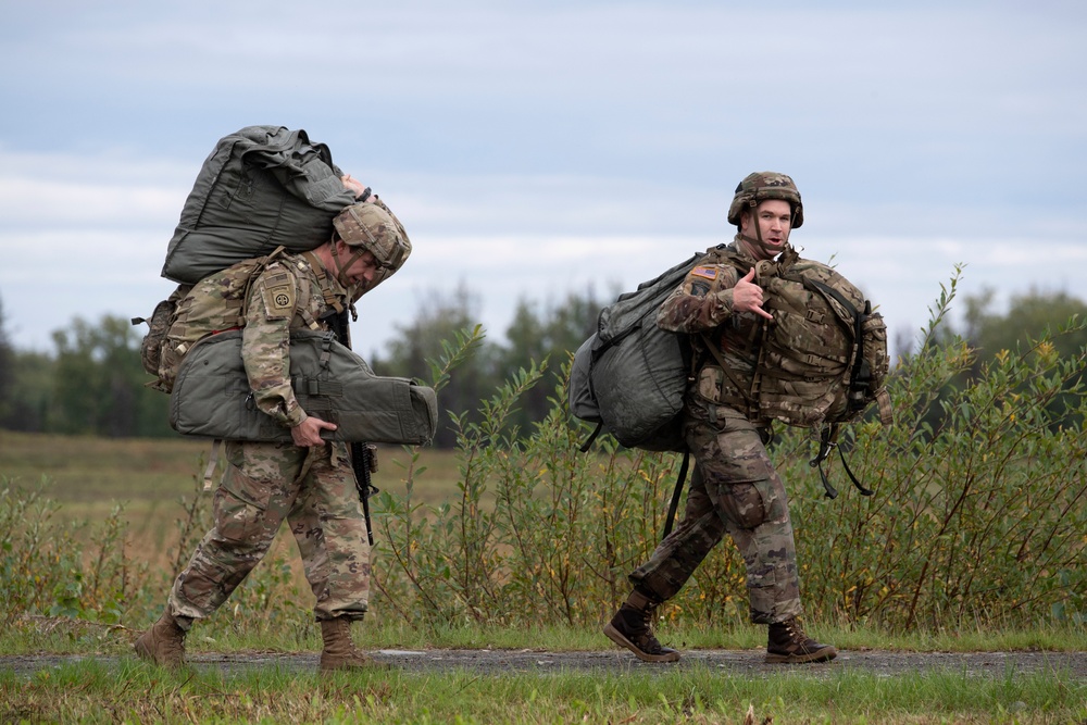 U.S. Air Force and Army conduct airborne operations at JBER