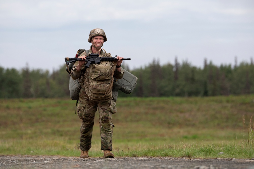 U.S. Air Force and Army conduct airborne operations at JBER