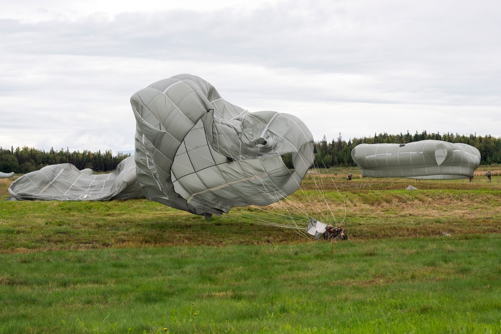 U.S. Air Force and Army conduct airborne operations at JBER